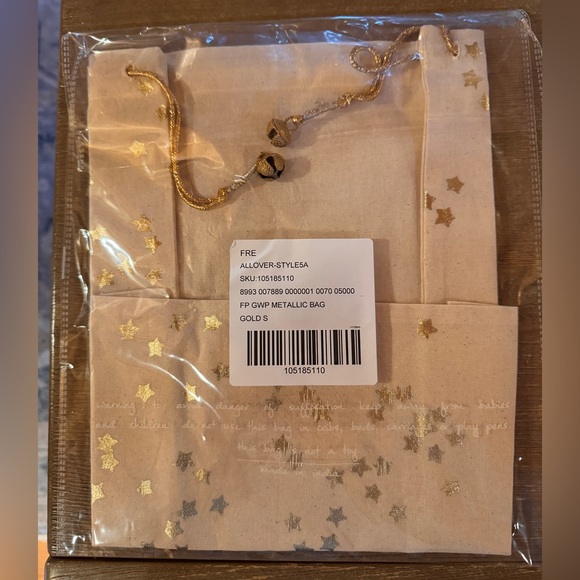 NWT Free People metallic tote bag - Picture 2 of 6